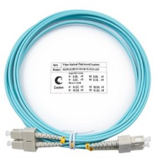 Cabeus FOP-50-SC-SC-3m Шнур оптический duplex SC-SC 50/125 mm OM3 3м LSZH