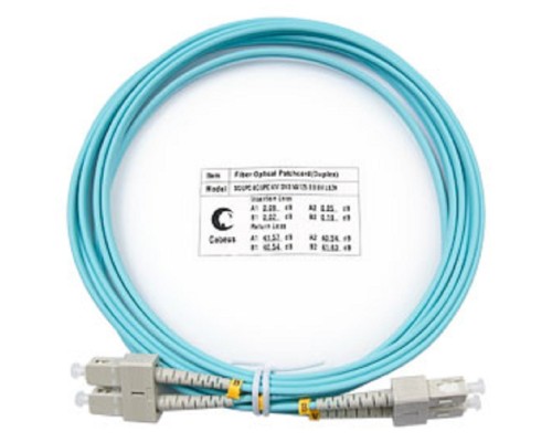 [Cabeus Патч-корды волоконно-оптические, пигтейлы] Cabeus FOP-50-SC-SC-3m Шнур оптический duplex SC-SC 50/125 mm OM3 3м LSZH