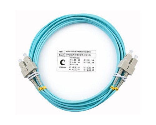 [Cabeus Патч-корды волоконно-оптические, пигтейлы] Cabeus FOP-50-SC-SC-7m Шнур оптический duplex SC-SC 50/125 mm OM3 7м LSZH