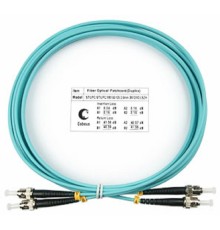 Cabeus FOP-50-ST-ST-3m Шнур оптический duplex ST-ST 50/125 mm OM3 3м LSZH