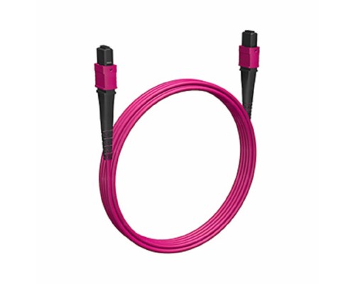 [Cabeus Патч-корды волоконно-оптические, пигтейлы] Cabeus FOP-50-OM4-12-MPO(F)-12-MPO(F)-B-1m Кабельная сборка MPO(F) -MPO(F)-12 волокон 50/125 OM4, 1 m, полярность В