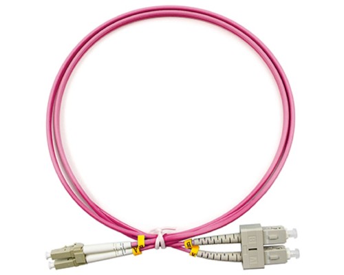 [Cabeus Патч-корды волоконно-оптические, пигтейлы] Cabeus FOP-50-OM4-LC-SC-1,5m Шнур оптический duplex LC-SC 50/125 mm OM4 1,5м LSZH