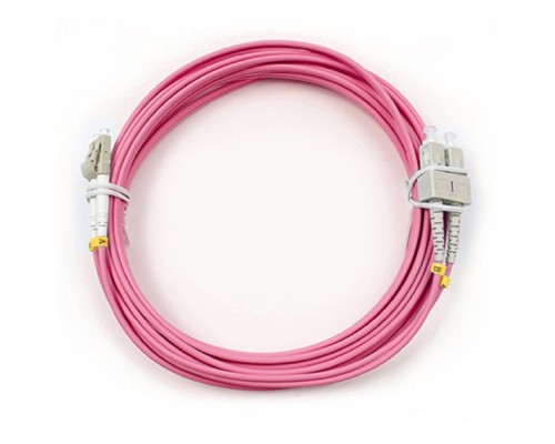 [Cabeus Патч-корды волоконно-оптические, пигтейлы] Cabeus FOP-50-OM4-LC-SC-7m Шнур оптический duplex LC-SC 50/125 mm OM4 7м LSZH