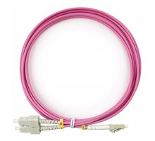 Cabeus FOP-50-OM4-LC-SC-3m Шнур оптический duplex LC-SC 50/125 mm OM4 3м LSZH