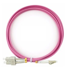 Cabeus FOP-50-OM4-LC-SC-3m Шнур оптический duplex LC-SC 50/125 mm OM4 3м LSZH