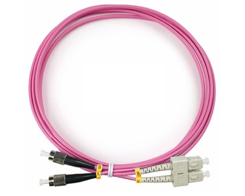 [Cabeus Патч-корды волоконно-оптические, пигтейлы] Cabeus FOP-50-OM4-SC-FC-2m Шнур оптический duplex SC-FC 50/125 mm OM4 2м LSZH