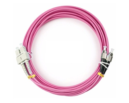 [Cabeus Патч-корды волоконно-оптические, пигтейлы] Cabeus FOP-50-OM4-SC-FC-5m Шнур оптический duplex SC-FC 50/125 mm OM4 5м LSZH