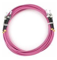 Cabeus FOP-50-OM4-ST-ST-5m Шнур оптический duplex ST-ST 50/125 mm OM4 5м LSZH