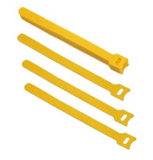 Cabeus CLAMP-180-YL Хомут для кабеля, липучка с мягкой застежкой, 180x14 мм, желтый (10 шт.)
