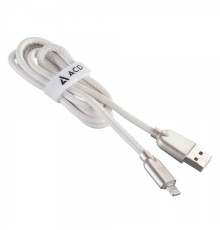 Кабели USB ACD USB кабель ACD-Allure Lightning ; USB-A Кожа, 1м, белый (ACD-U926-P5W)