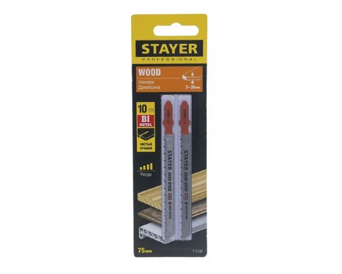 [Шпатели, мастерки, кельмы, терки, гладилки] Полотно по дереву Stayer T101BF 2пред. (лобзики)