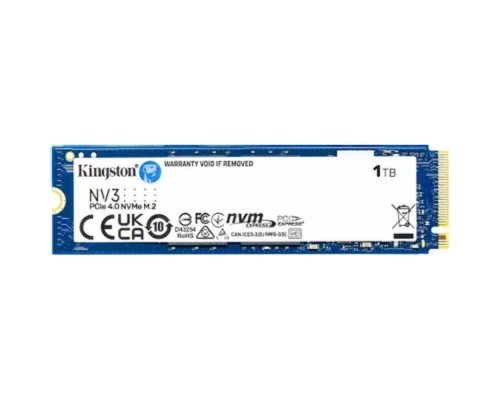 [накопитель] Kingston SSD NV3, 1000GB, M.2(22x80mm), NVMe, PCIe 4.0 x4, 3D TLC SNV3S/1000G