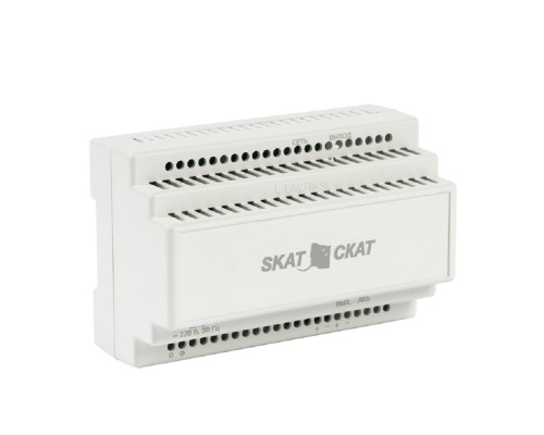 [ИБП для систем безопасности Бастион] БАСТИОН SKAT-24-3.0 DIN (СКАТ ИБП-24/3-DIN) источник питания 24В 3А АКБ внешн. 1х12-17Ач, под DIN рейку 35 мм, МПТ (599)