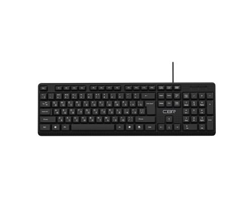 [Клавиатура] CBR KB 111 Carbon USB, Клавиатура 104 кл., офисн., 1,5 м, поверхность под карбон