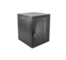 ЦМО Шкаф телекоммуникационный настенный сварной 12U (600 x 350) съёмные стенки, дверь стекло, чёрный, ШРН-12.350-9005
