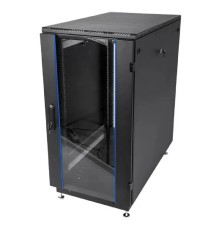 ЦМО Шкаф телекоммуникационный напольный 24U (600 x 800) дверь стекло, чёрный, ШТК-М-24.6.8-1ААА-9005