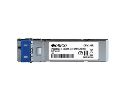 [Сетевое оборудование] ORIGO OFM331R/20KM/A1A WDM SFP-трансивер, 1000Base-BX-U (Simplex LC), Tx: 1310нм, Rx: 1550нм, одномод, до 20км