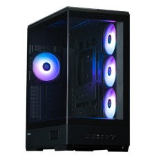 Корпус ZALMAN P50 DS BLACK, без БП, боковое окно (закаленное стекло), черный,  ATX