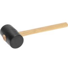 Kranz (KR-12-8144) Киянка резиновая 680 г, черная резина, деревянная рукоятка