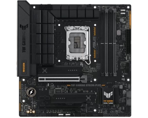 [Материнская плата] ASUS TUF GAMING B760M-PLUS (Socket 1700, mATX, 4xDDR5(192GB), DP/HDMI, 1xPCIe 5.0x16/1xPCIe 4.0x16/1xPCIe 4.0, 1xLAN (2.5GbE), 4xSATA 6Gb/s, 2xM.2, 1xType-C, 5xUSB 3.2, 2xUSB 2.0)