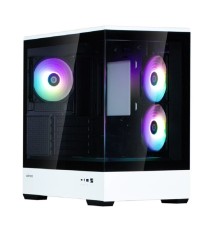 Корпус ZALMAN P30 BW, без БП, боковое окно (закаленное стекло), черно-белый, mATX