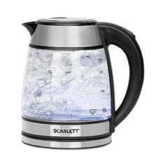 Чайник электрический Scarlett SC-EK27G54, 1800Вт, серебристый и черный
