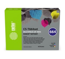 Чернила Cactus CS-T664set 664 голубой/пурпурный/желтый/черный набор 4x70ml для Epson L130,L110,L100
