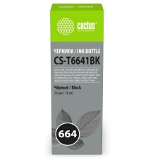 Чернила Cactus CS-T6641BK 664 черный 70мл для Epson L130,L110,L100,L220,L200,L310,L300,L360,L361