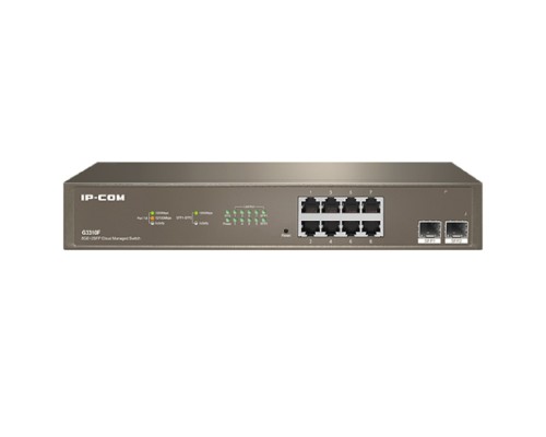 [Сетевое оборудование] IP-COM G3310F Коммутатор Управляемый  8x10/100/1000Base-T+ 2x1000Base-X SFP