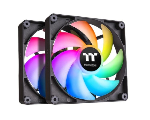 [Блок питания] Кулер для компьютерного корпуса, Thermaltake, CT120 ARGB Sync PC Cooling Fan, CL-F149-PL12SW-A, ARGB 120мм вентилятор, 2000об.мин, 4pin PWM/3pin ARGB, 57.05CFM, 25.8 dB(A), 120x120x25мм, Черный