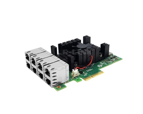 [Сетевое оборудование] Сетевой адаптер Lr-Link LRES2008PT PCIe 2.1 x4, Intel i350, 8*RJ45 1G NIC Card, Dual Slot (302359) 