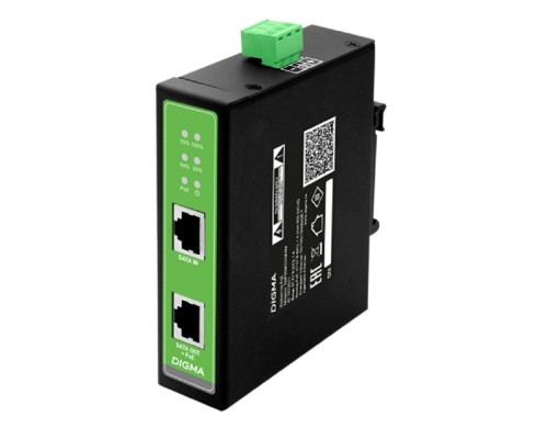 [Сетевое оборудование] Инжектор PoE Digma DNP30W48GDXM 10/100/1000BASE-T 30Вт 37-57В(DC)