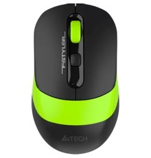Мышь компьютерная A4Tech Fstyler FG10CS Air черный/зеленый 2000dpi/WLS USB