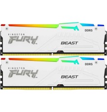 Kingston 32GB 5200MT/s DDR5 CL40 DIMM (Kit of 2) FURY Beast White RGB XMP KF552C40BWAK2-32