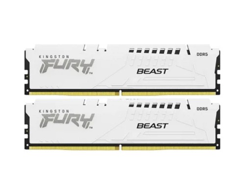 [Модуль памяти] Kingston 32GB 5600MT/s DDR5 CL40 DIMM (Kit of 2) FURY Beast White XMP KF556C40BWK2-32
