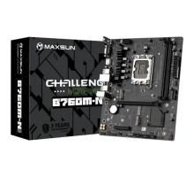 MAXSUN MS-Challenger B760M-N D5 V2 (Socket 1700, mATX, 2*DDR5, VGA/HDMI, 3*SATA3, 2*M.2, 1xPCI-E x16 /1xPCI-E x4, 4*USB 2.0,  2*USB 3.2 Gen1 , LAN 1*1G,  RTL)