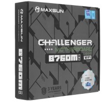 MAXSUN MS-Challenger B760M D5 WIFI V1/V2 (Socket 1700, mATX, 2*DDR5, VGA/HDMI, 3*SATA3, 2*M.2, 1*PCIEx16/1*PCIEx1, 2*USB2.0, 4*USB 3.2, LAN 1*1G, Bluetooth,  Wi-Fi 802.11ax,  RTL)