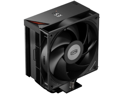 [Вентиляторы] Кулер для процессора/ PCCooler RT500 Digital BK (240W, 4-pin PWM, LED temp., 152mm, Al/Cu, 5x6mm, 1x120mm, 73.32CFM, 34.9dBA, 2200RPM, S: 1851/1700/1200/115X, AM5/AM4, black)