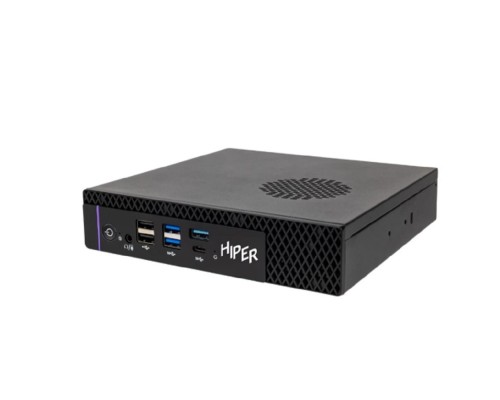 [Компьютер] Hiper FT20-i3141R8N2R6BWP Мини-ПК Core i3 14100/8ГБ /256ГБ NVMe/Intel UHD Graphics 730/Gigabit Ethernet/Wi-Fi 6 - Realtek RTL8852B/Bluetooth 5.2/Чёрный/БП 120Вт /Win 11 Pro
