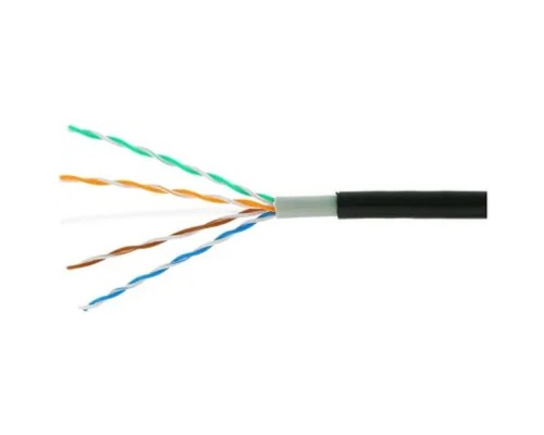 [Кабель] Cablexpert [UPC-5051E-4-CU-OUT] Кабель Cablexpert (RU) UTP outdoor 4x2x0.51, медный, кат.5e, однож., 305м, box, черный