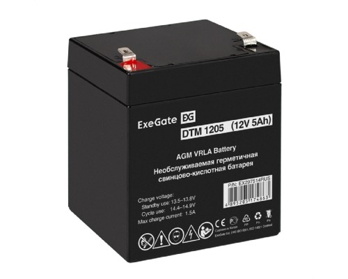[батареи] Exegate EX297514RUS Аккумуляторная батарея DTM 1205 (12V 5Ah, клеммы F2)