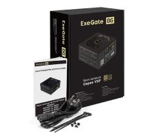 Exegate EX297231RUS Блок питания 650W 80 PLUS® GOLD 650VSP FC (ATX3.0, APFC, КПД 90% (80 PLUS GOLD), 120mm fan, 24pin, 2x(4+4)pin, PCIE5.0/12VHPWR, 2xPCI-E, 6xSATA, 3xIDE, 1xFDD, Full Cable Management