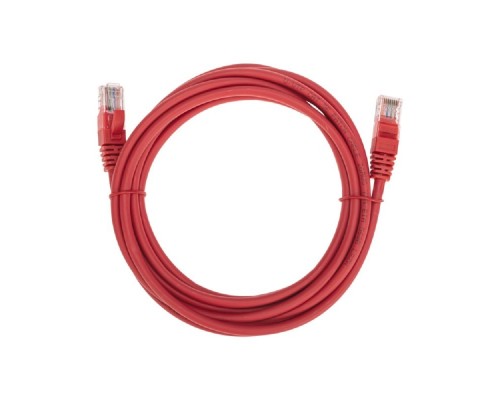 [Патч-корды (сетевые, телефонные)] Rexant (02-0103-3) Патч-корд U/UTP, CAT 5e, RJ45-RJ45, 26AWG, LSZH, красный, 3м