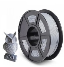 Филамент NVPRINT PLA+ Silver для 3D печати диаметр 1.75мм  длина 330 метров  масса 1 кг