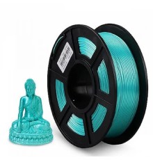 Филамент NVPRINT Silk PLA+ Green для 3D печати диаметр 1.75мм  длина 330 метров  масса 1 кг