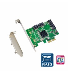 ORIENT M9230RS4, Контроллер PCI-Ex4 v2.0, SATA3.0 RAID 6Gb/s, 4-port int, RAID 0/1/10/HyperDuo, Marvell 88SE9230 chipset (33293)