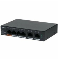 DAHUA DH-CS4006-4ET-60 4-портовый PoE коммутатор с функцией облачного управления, 4xRJ45 100Mb, 2xRJ45 100Mb uplink, суммарно 60Вт, коммутация 4.8 Гбит/с, MAC-таблица 8К