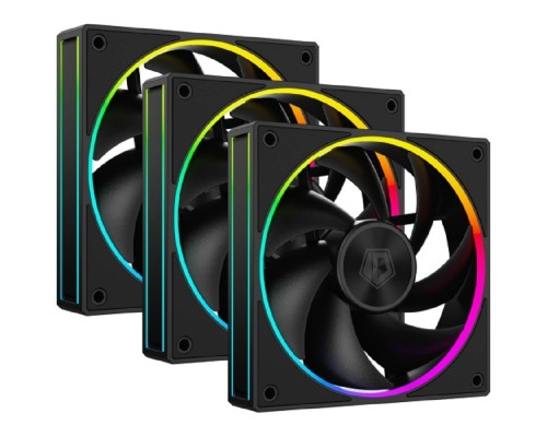 [вентилятор] Case fan ID-Cooling AF-127-ARGB-K Trio ARGB 120мм черный 4-pin 30дБ (упак.:3шт) Ret