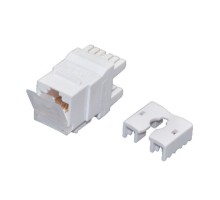Rexant (02-0254-1) Модуль Keystone Jack RJ-45(8P8C), UTP неэкранированный, CAT 6, тип 180 градусов, с пылезащитной шторкой, белый PRO