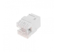 Rexant (02-0060-1) Модуль Keystone Jack RJ-45(8P8C), UTP неэкранированный, CAT 5e, тип 180 градусов, с пылезащитной шторкой, белый PRO